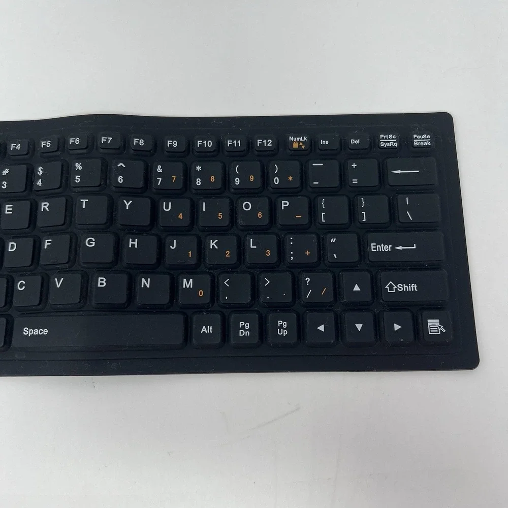 Flexible Silicone Waterproof Keyboard Bluetooth Portable and Foldable